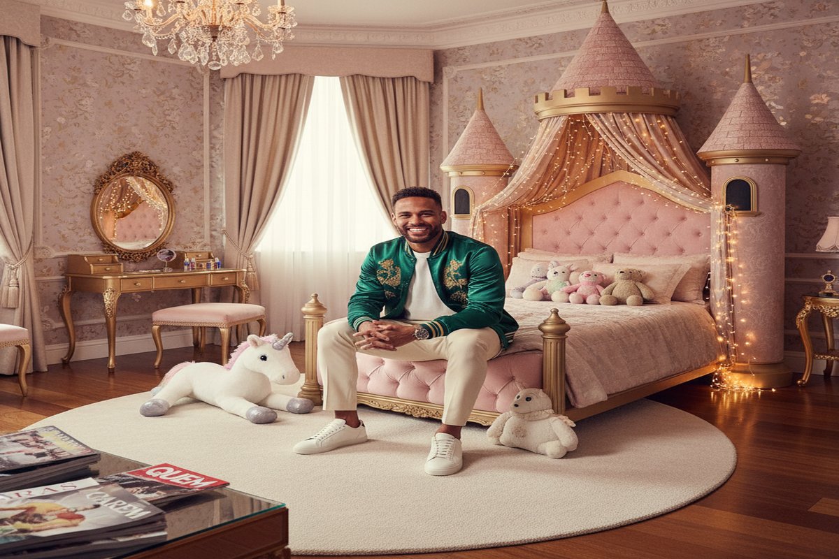 Neymar abre quarto de filhas em mansão de R$ 50 milhões: ‘É tipo a Disney!’