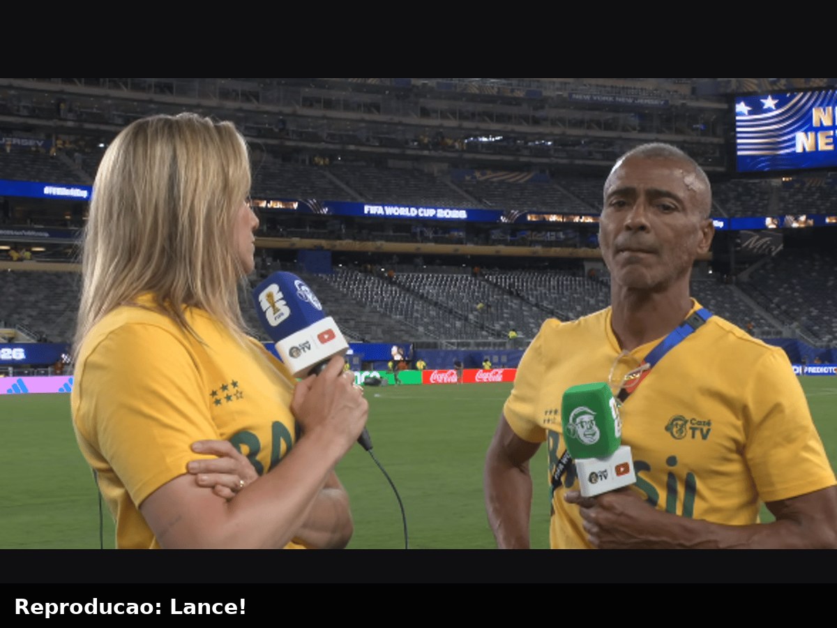 Romário causa climão com Fernanda Gentil ao vivo na CazéTV: ‘Não entende’