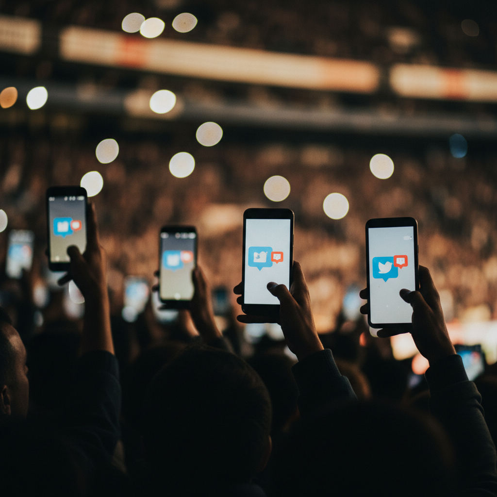 Smartphones com notificaΓ§Γ΅es de redes sociais