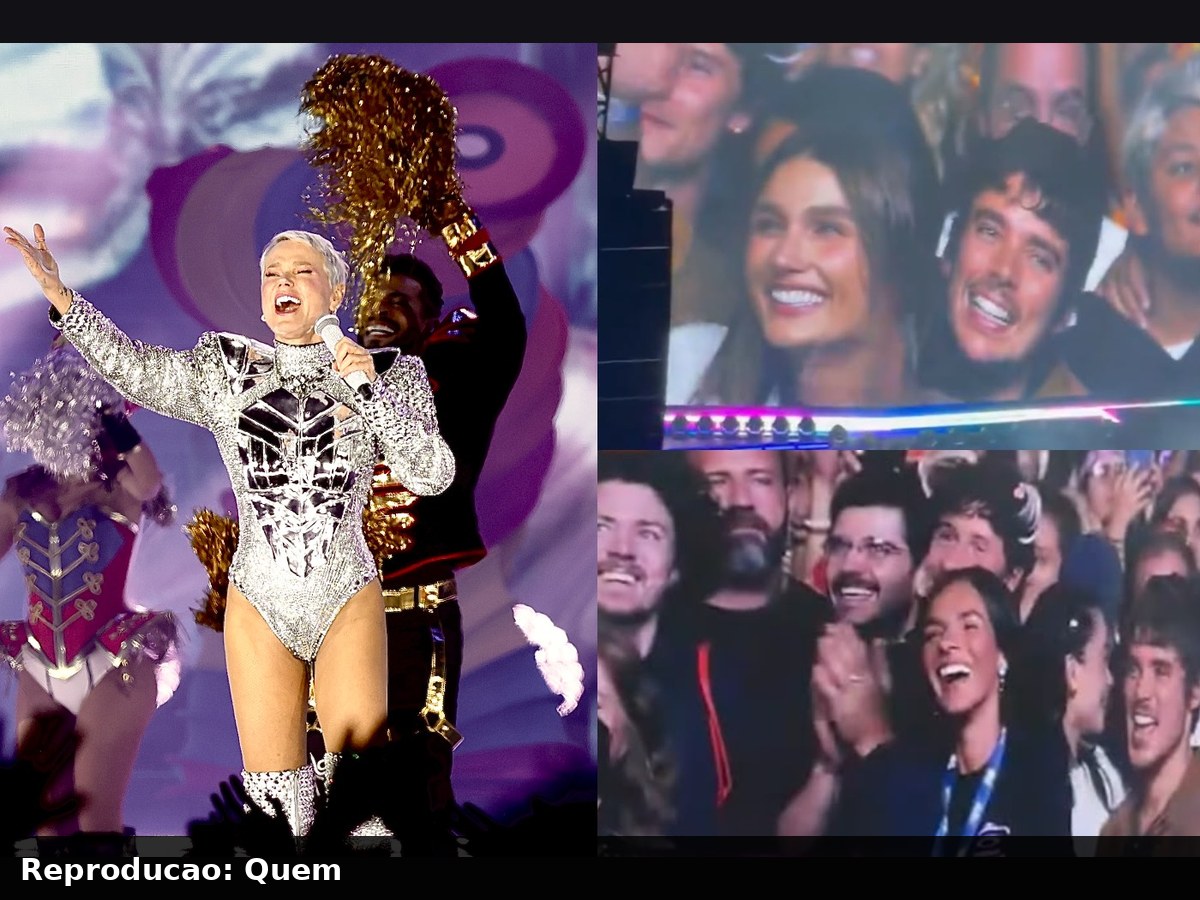 Xuxa pede netos a Sasha e Bruna Marquezine em show: ‘Sem pressao’