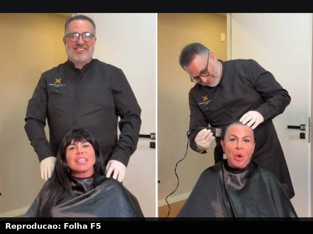 Gretchen raspa a cabeça ao vivo e expõe alopecia para inspirar mulheres