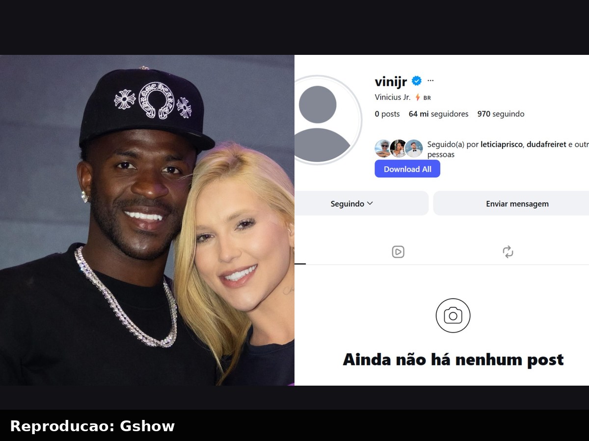 Vini Jr. apaga todas as fotos do Instagram e reacende boato de término com Virginia