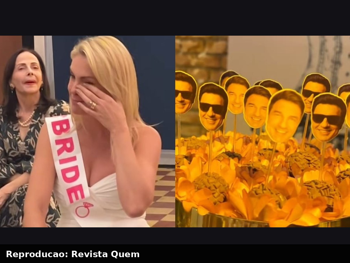 Ana Hickmann chora em chá de lingerie antes de casar com Edu Guedes
