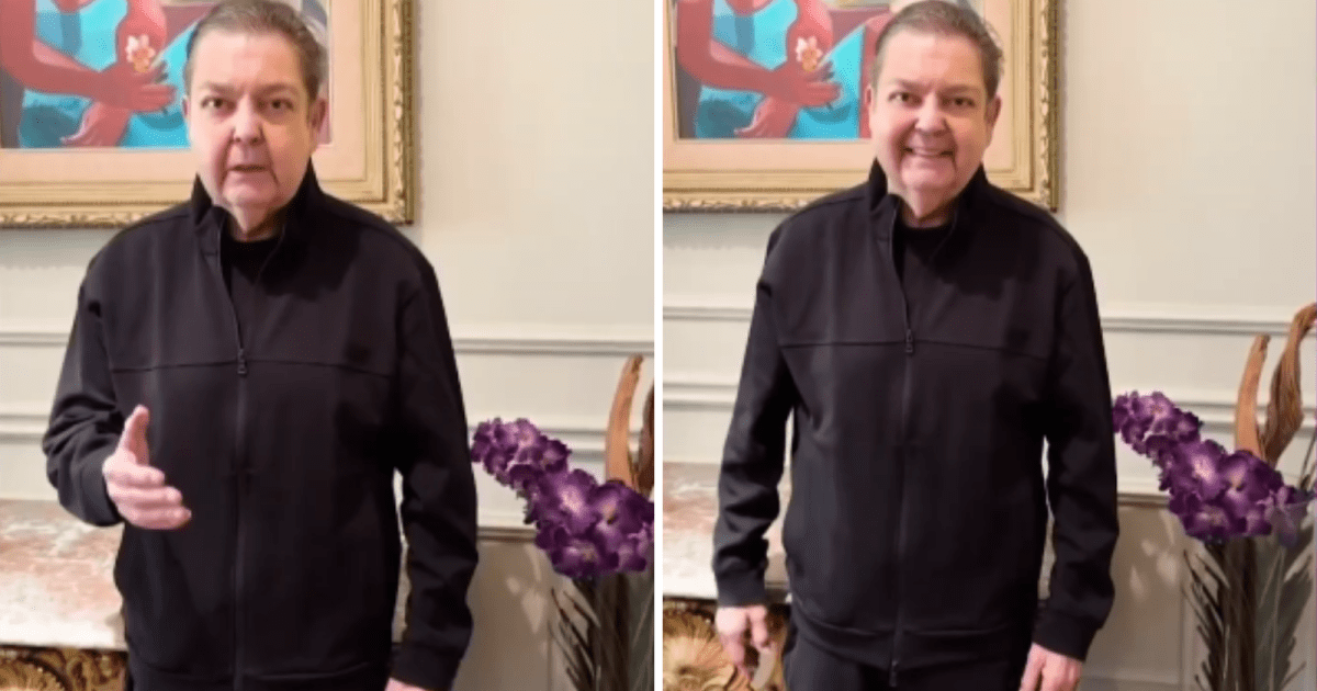 Faustão faz rara aparição na TV e homenageia o filho João Silva no SBT