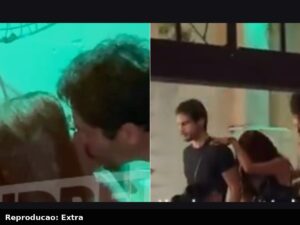 Anitta e Danilo Mesquita são flagrados aos beijos em bar
