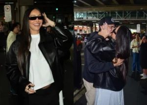 Sabrina Sato reencontra Nicolas Prattes em aeroporto